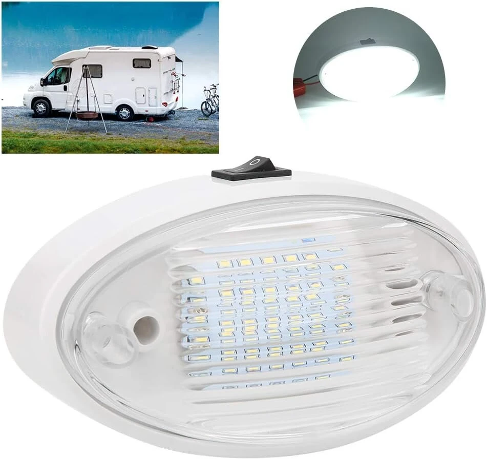 Aramox Rv vidaus apšvietimas, 12 V 400 lm Led lubų šviestuvas, didelio ryškumo vidaus apšvietimas Rv jachtos valties priekabai