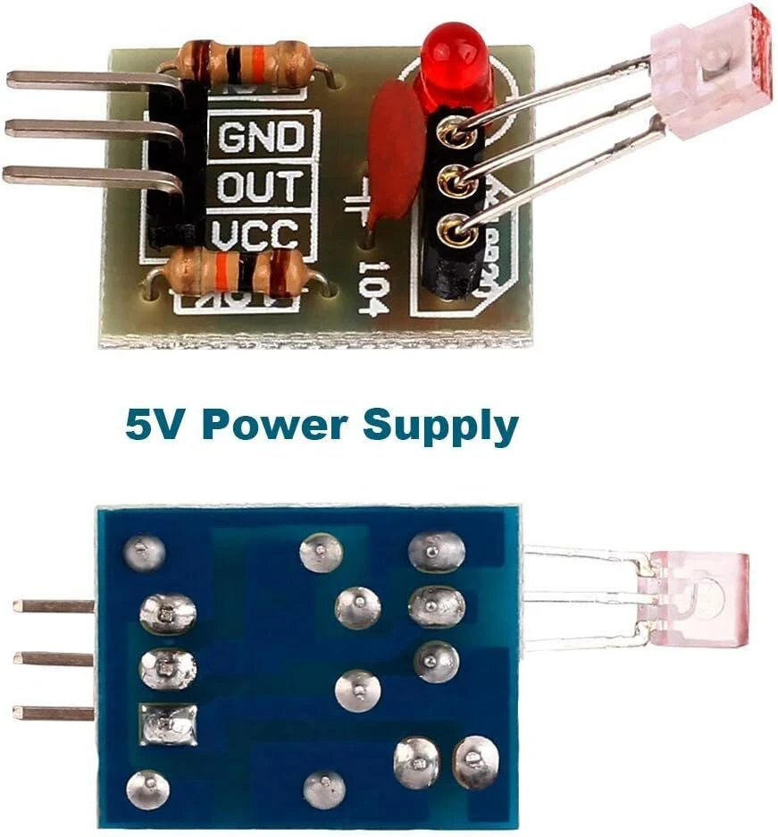 Arceli 5 vnt. lazerio jutiklio modulis be moduliatoriaus vamzdelio, lazerio imtuvo aptikimo modulio relės jungiklis 5v, skirtas arduino