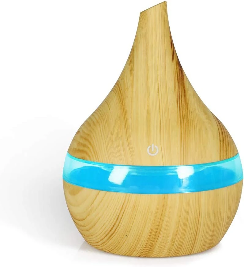 Aromaterapinis difuzorius, 300 ml drėkintuvas su 7 spalvų led lemputėmis, aliejinių lempų difuzorius, drėkintuvas be bpa eteriniams aliejams, kambario drėkintuvas vaikų kambariui, miegamajam, kambariui, biurui, jogai