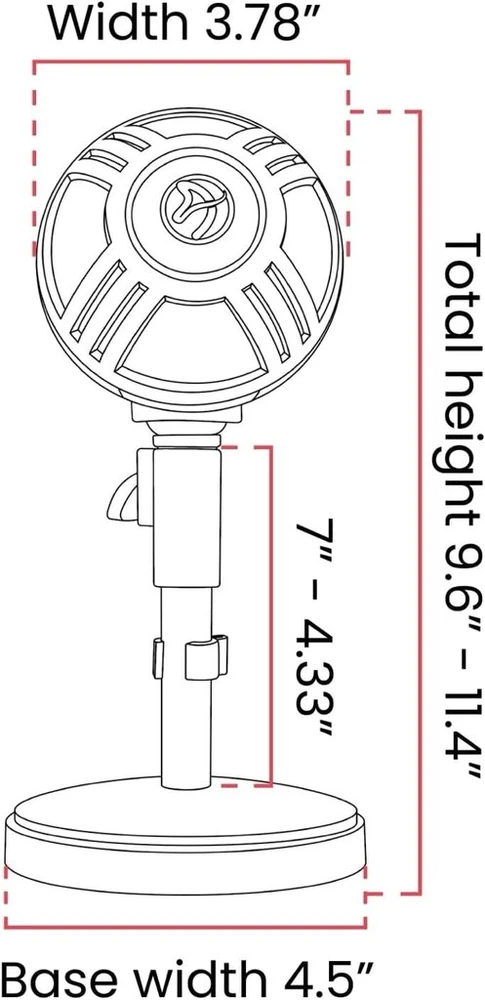 Arozzi Sfera mikrofonas - Chrome