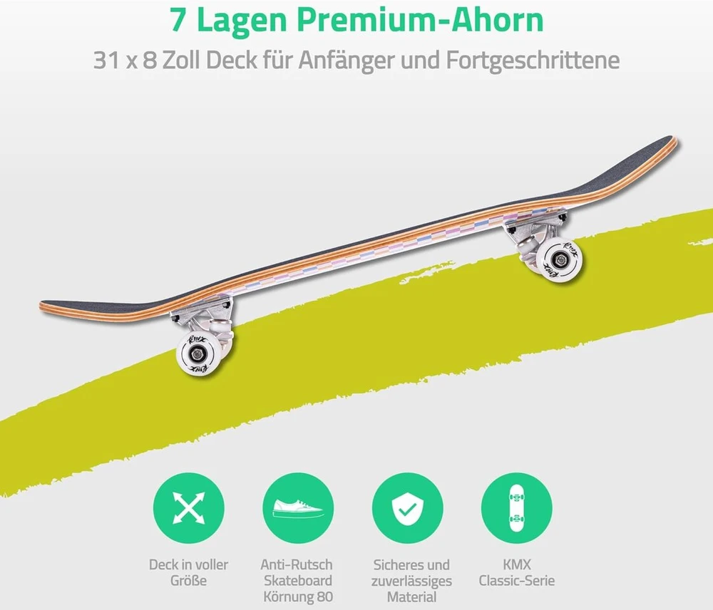 Arrow Board - 22, 27, 31 colių riedlentė, Kmx serijos riedlentės, tinkamos pradedantiesiems, vaikams ir paaugliams, idealiai tinka kruizams ir pagrindiniams triukams, klasikinis stilius