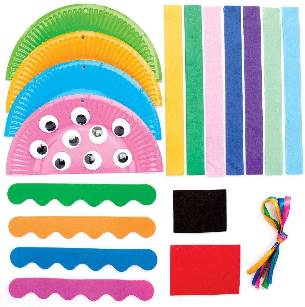 Art & Fun Medūzų popierinių lėkščių kūrybinis rinkinys vaikams - 4 vnt.