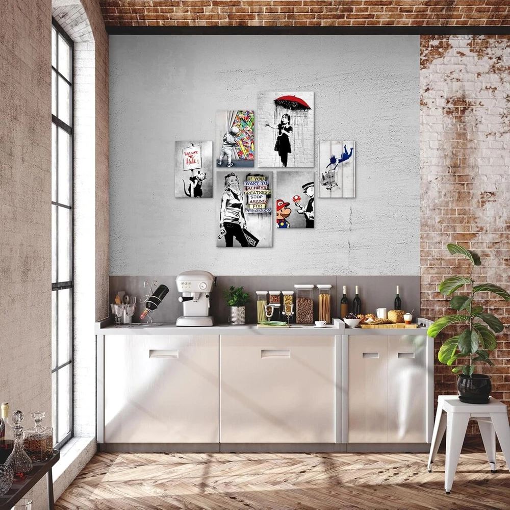 Plakatas Art Zone Street Art Sieninė Tapyba Banksy Stiliaus - Paruošta Kabinti