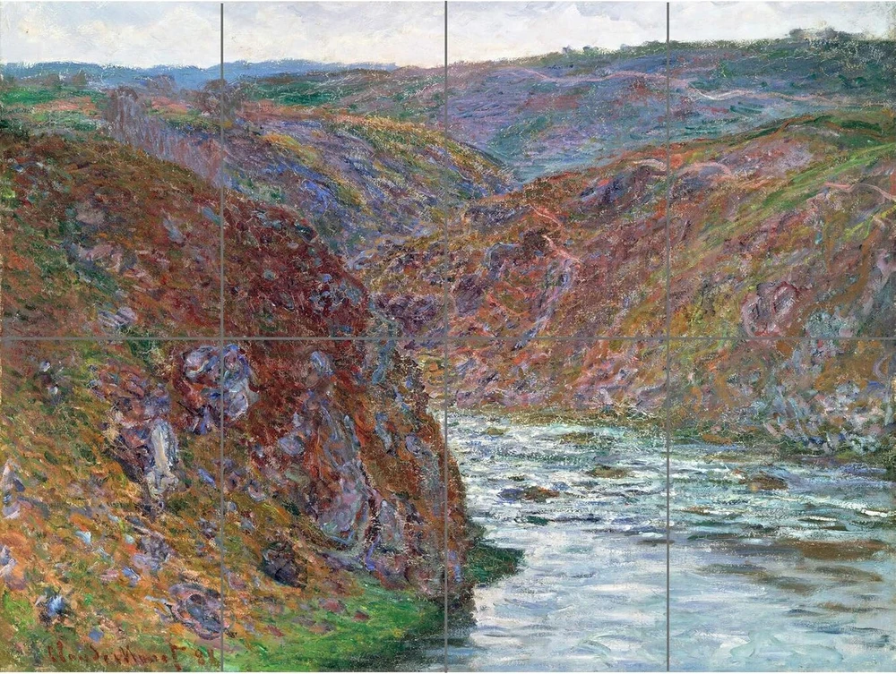 Artery8 Claude Monet Slėnio prie Kruzo pilka diena Xl didelis plakatas (8 dalys) kriauklė