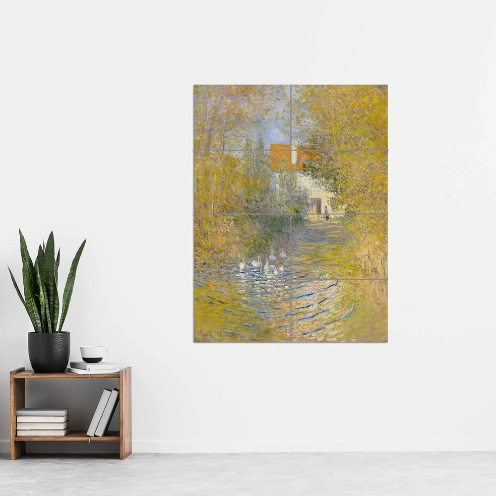 Artery8 Claude Monet 'žąsys' paveikslas, itin didelis plakatas (8 dalys)