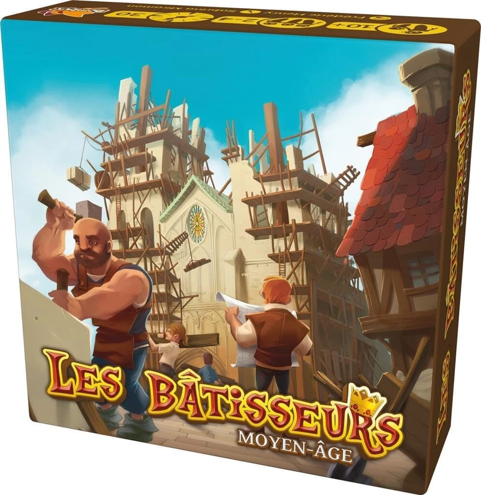 Asmodee - Bombyx - The Builders: Medieval - stalo žaidimai - kortų žaidimai - kelioniniai žaidimai nuo 10 metų - 2–4 žaidėjai - prancūziška versija