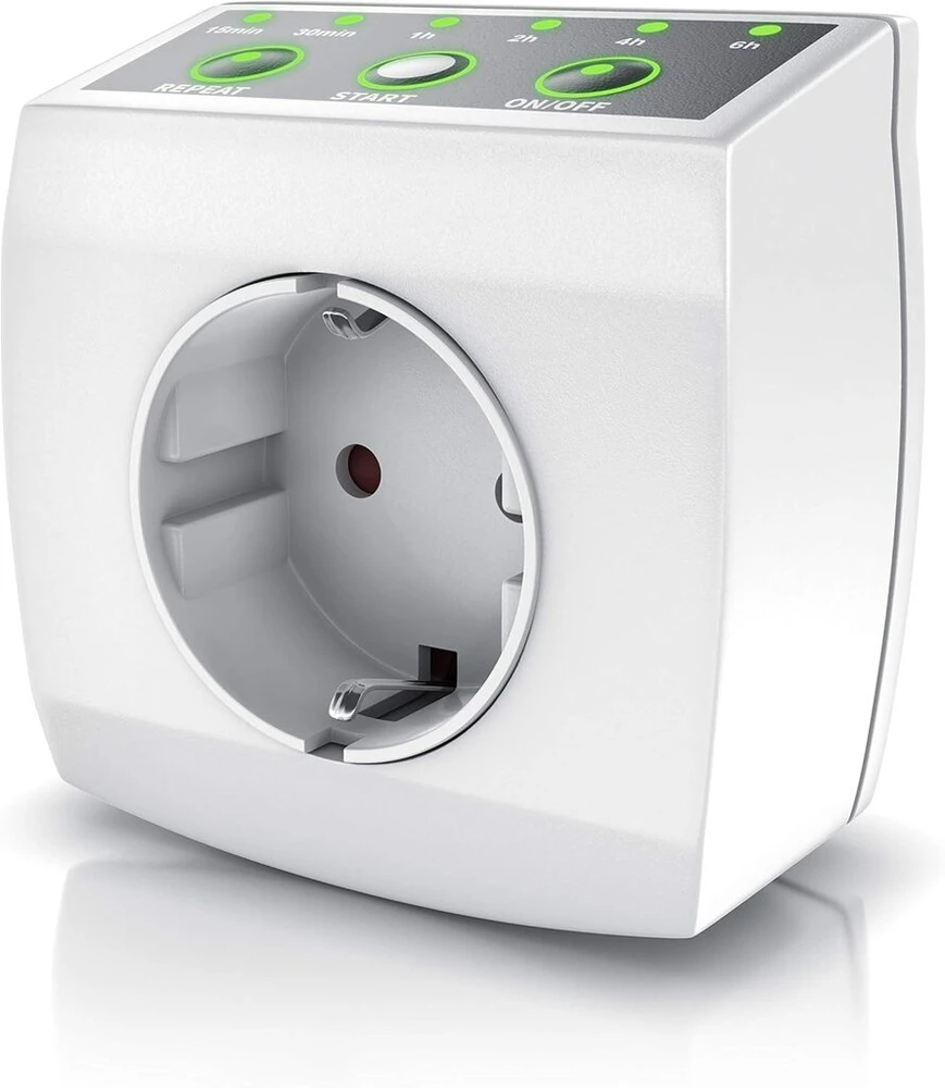 Atgalinės atskaitos laikmačio lizdas - laikmačio jungiklis - lizdo laikmatis - mechaninis laikmatis - energiją taupantis lizdas - ventiliatoriaus šildytuvui - 240 v - 3840 w - energiją taupantis - baltas