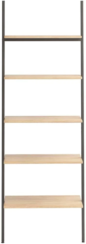 Atremiama lentyna, 5 pakopų, šviesiai ruda/juoda, 64x34x185,5cm