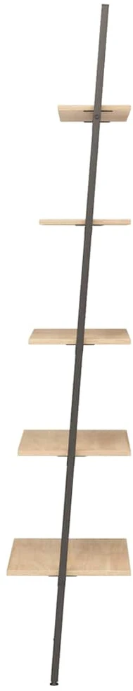 Atremiama lentyna, 5 pakopų, šviesiai ruda/juoda, 64x34x185,5cm
