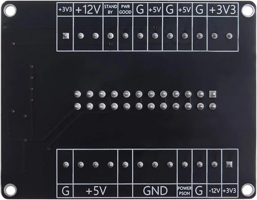 Atx 24/20-pin maitinimo plokštė su jungtimis kompiuteriui