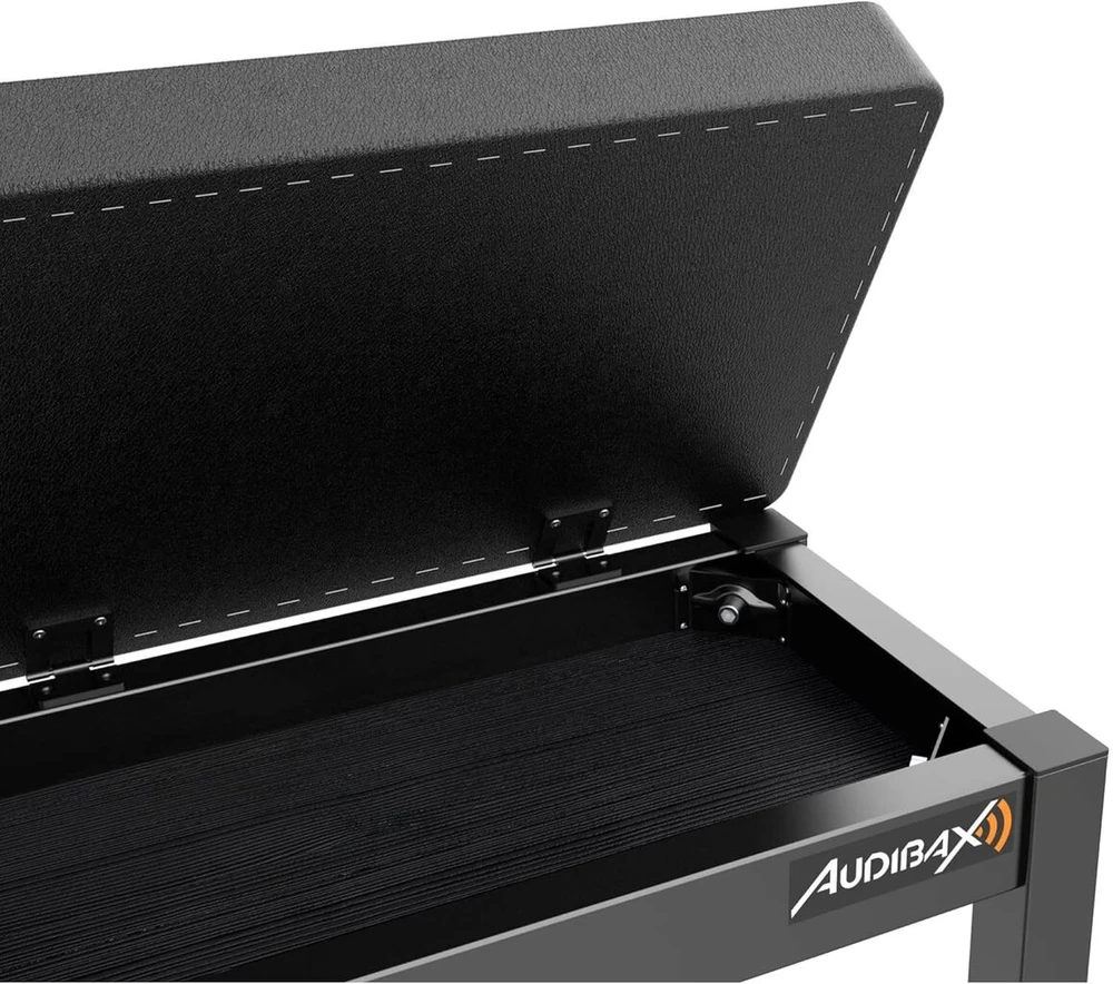 Audibax Kb200b suoliukas pianinui/klaviatūrai su saugojimo skyriumi