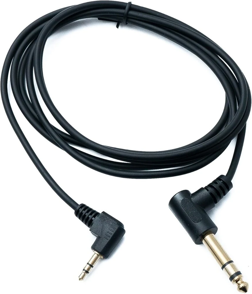 Audio kabelis 6.35mm į 3.5mm kampuotas, 180 cm