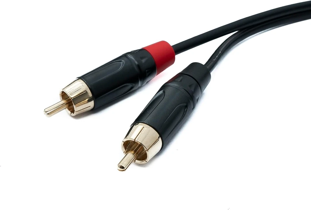 Audio Rca kabelis 2x Rca, 100 cm, juodas