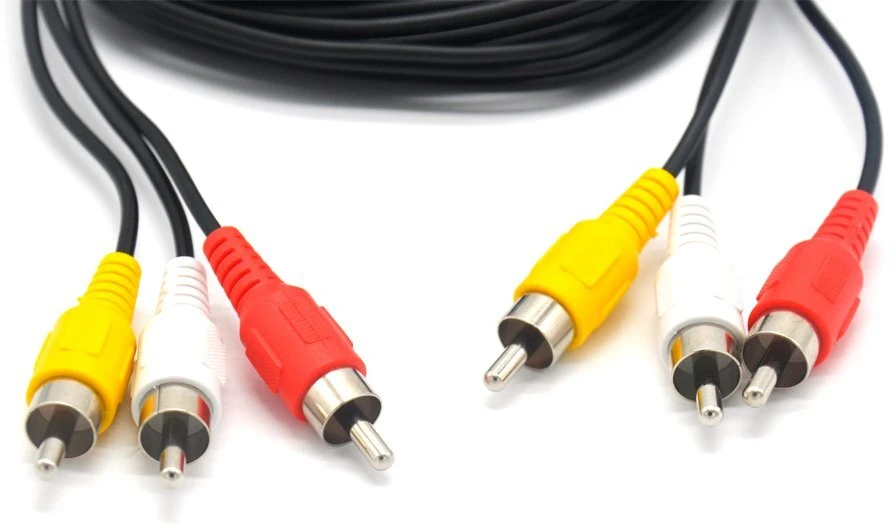 Audio/video Rca kabelis 1.5m, 3xrca (vyras-vyras), juodas