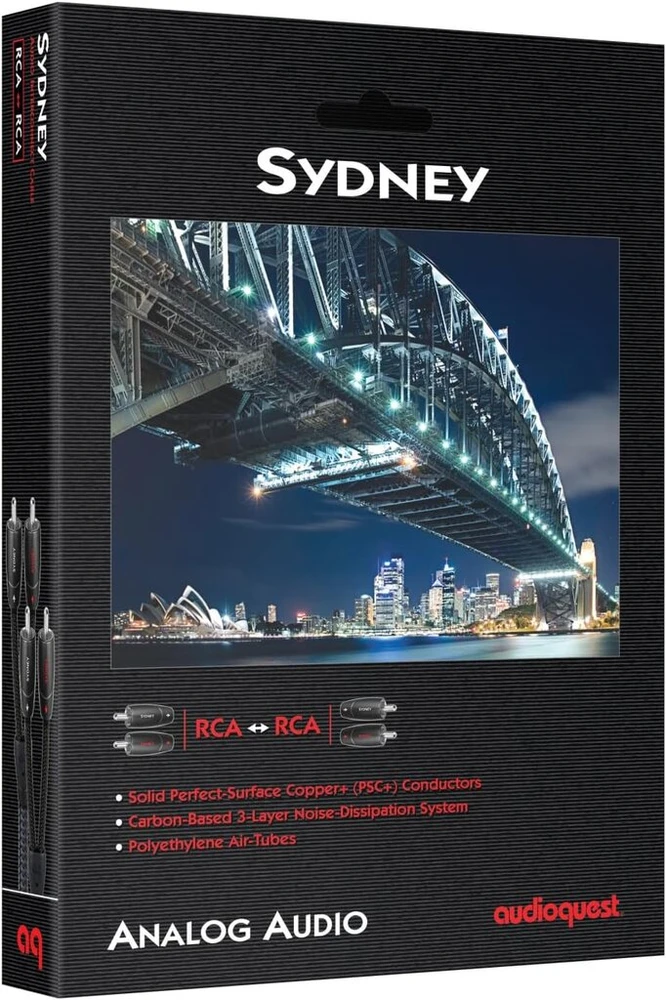 Audioquest Sydney Rca-rca jungiamieji kabeliai 0.6m pora