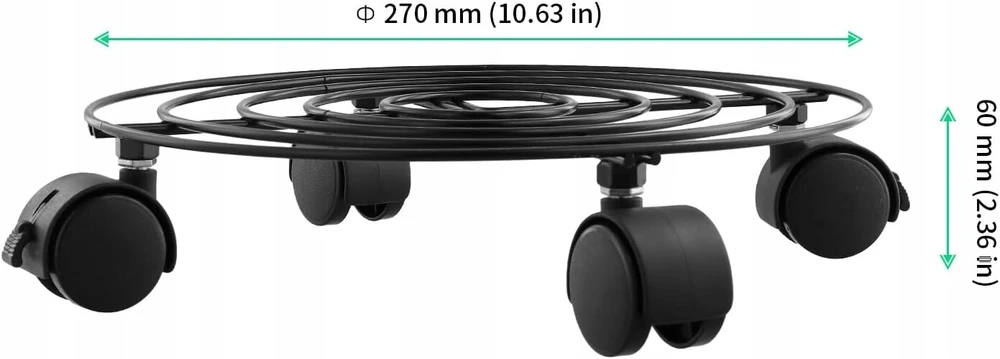 Augalų stovas ant ratukų x4, augalų riedėjimo padėklas iki 50 kg