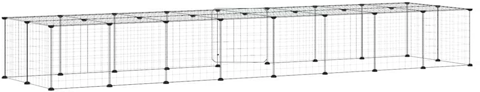 Augintinių narvas, 36 segmentai, juodas, 280x70x35cm, plienas