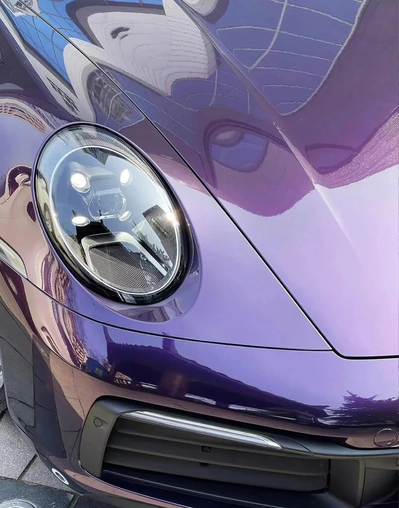 Aukščiausios kokybės itin blizgi violetinė vinilo plėvelė, skirta automobilio stogo sparno statramsčiui, motociklo lipdukas (50 cm x 150 cm)