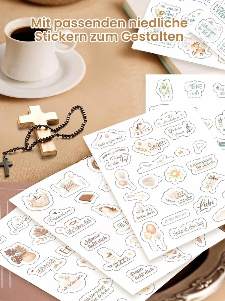 Aukštos kokybės lipdukas svečių knygai, nuotraukų albumui, krikštynų, komunijos, krikšto dekoracijoms, pirmajai komunijai, personalizuota lipduko dovana mergaitėms ir berniukams, lipdukų rinkinys, žavus teksto raštas