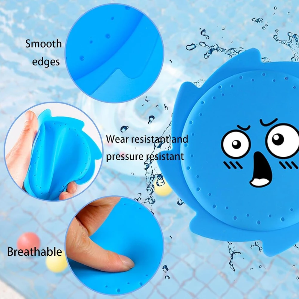 Aungkwang vaikiški frisbiai, 4 vnt. minkštų frisbių rinkinys, plaukiojantys diskai pagaminti iš putų ir silikono, skirti mėtymui, vandens žaislai, ypač minkšti, ryškių spalvų vasarai