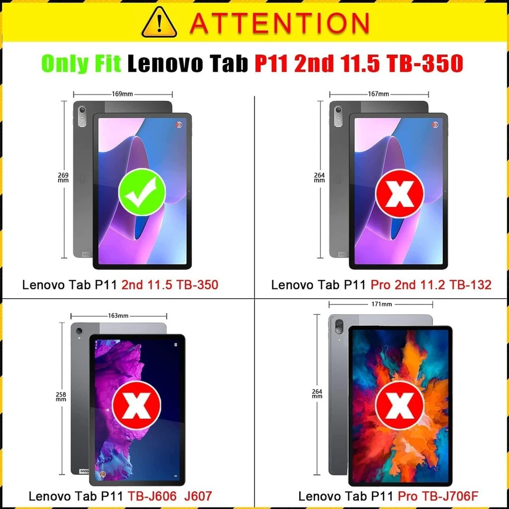 Auslbin dėklas, skirtas lenovo tab p11 (2nd gen) 11.5 colių tb-350fu/tb-350xu 2022 pu odinis dėklas su stovu, apsauginis dėklas, skirtas lenovo tab p11 (2nd gen) 11.5 colių, violetinis