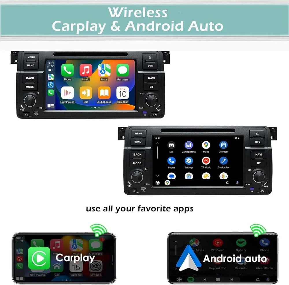 Automagnetola Automobilinis stereo Android 8.1, radijas, Dvd grotuvas, Gps Navi 7 colių Ips 2 Din, su galine kamera, palaiko Bluetooth Wifi 4g Mirror Link Usb Swc Obd (juodas)
