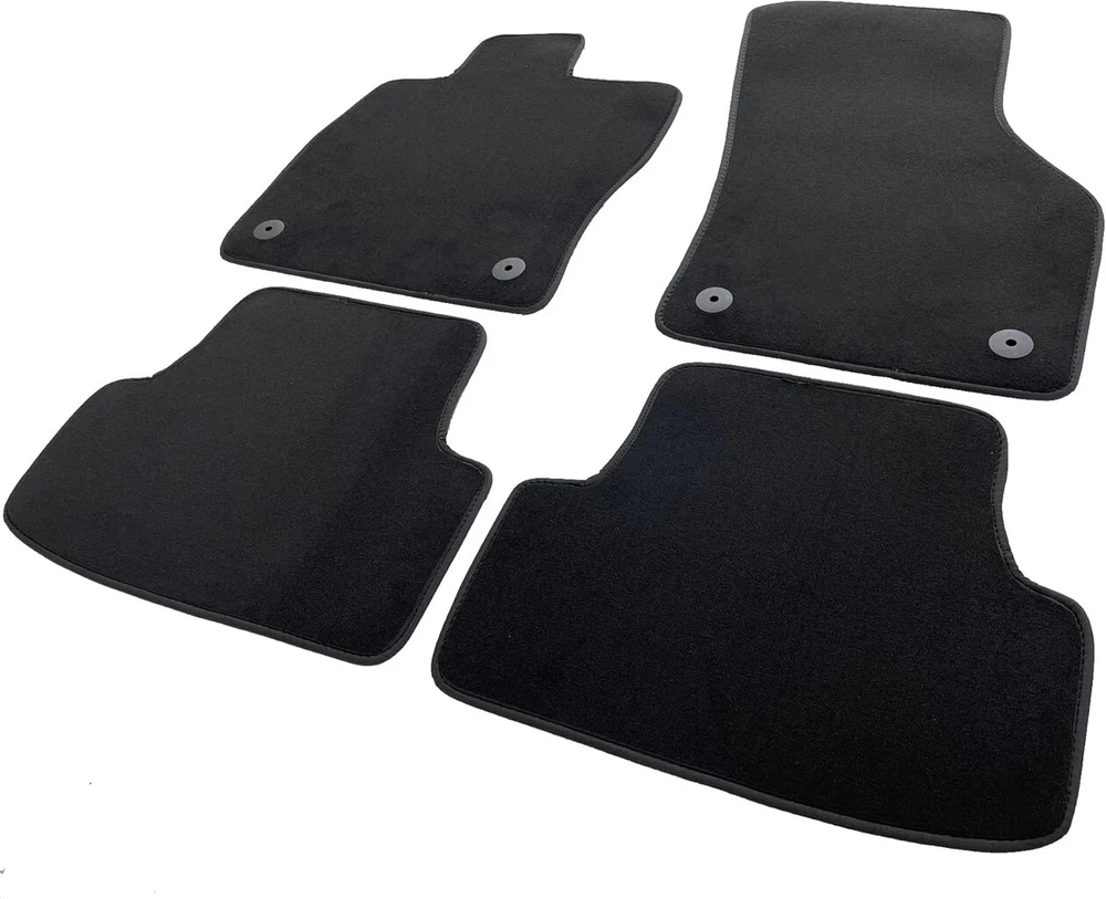 Automobiliniai kilimėliai vw golf 7 vii 2012-2019 / golf 8 2019 - pagaminti iš aukštos kokybės veliūro, juodi