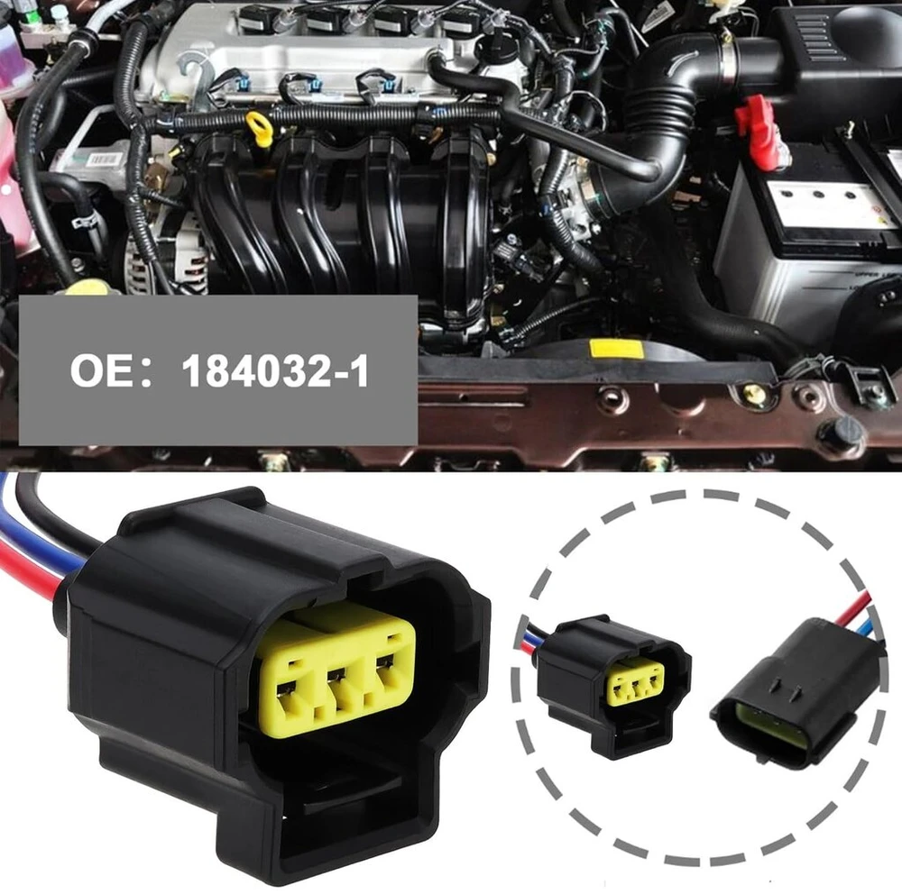 Automobilio 3 kontaktų generatoriaus kištuko jungties laidų pynė 184032-1, suderinama su Mondeo Focus Transit Fiesta automobilių atsarginėmis dalimis