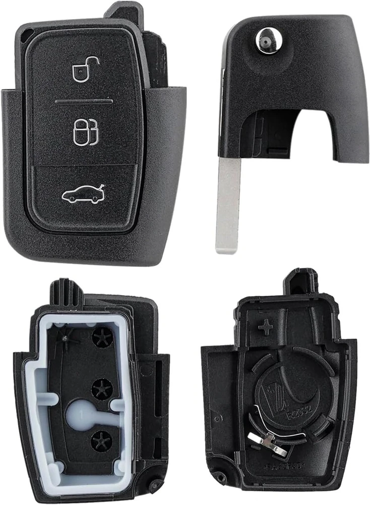 Automobilio rakto korpusas, skirtas ford focus fiesta mk7 c-max kuga ka mondeo mk4 galaxy connect ecosport focus mondeo fiesta s-max c su geležte, atsuktuvu ir raktų pakabuku