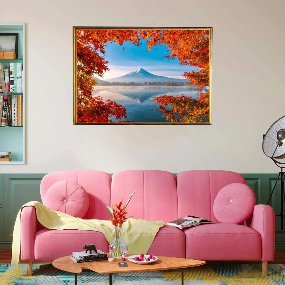 Avejoys dėlionė suaugusiems, 1000 detalių, fuji kalnas 70 x 50 cm, dėlionės suaugusiems, edukacinis žaidimas, iššūkio žaislas, 1000 detalių dėlionės suaugusiems, vaikams