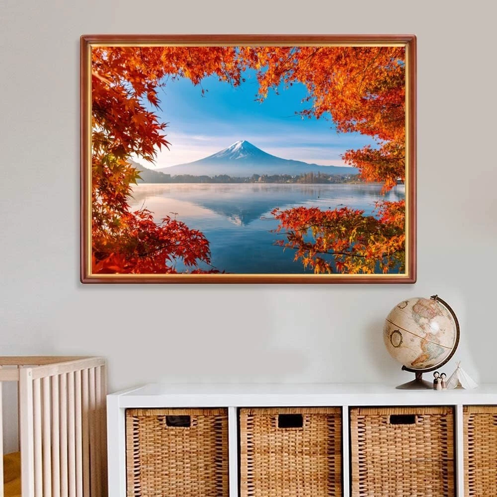 Avejoys dėlionė suaugusiems, 1000 detalių, fuji kalnas 70 x 50 cm, dėlionės suaugusiems, edukacinis žaidimas, iššūkio žaislas, 1000 detalių dėlionės suaugusiems, vaikams