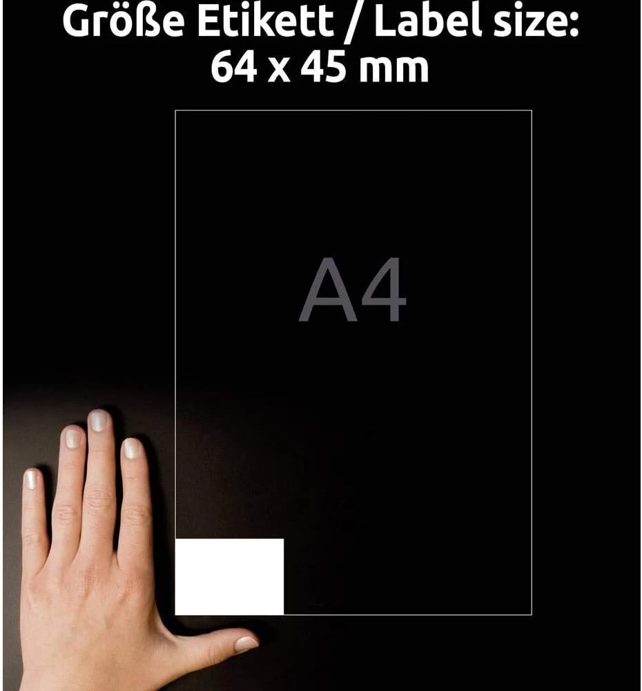 Avery Zweckform 6171 etiketės 64 x 45 mm su nulupimo pagalba, 25 lapai