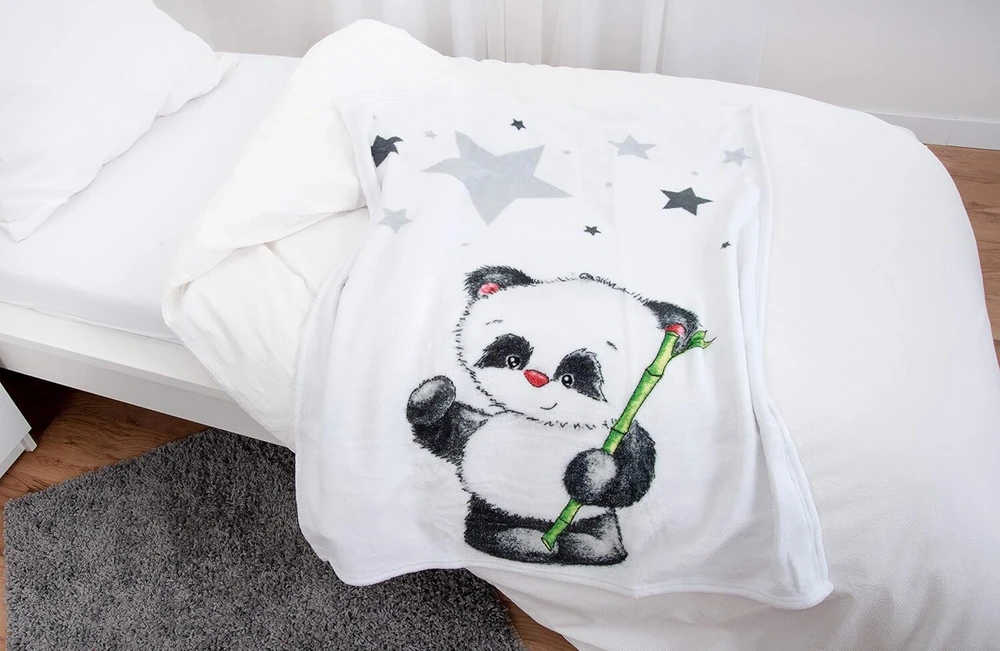 Baby Best Fynn Panda Antklodė Kūdikiui, Medvilninė, 100x75cm