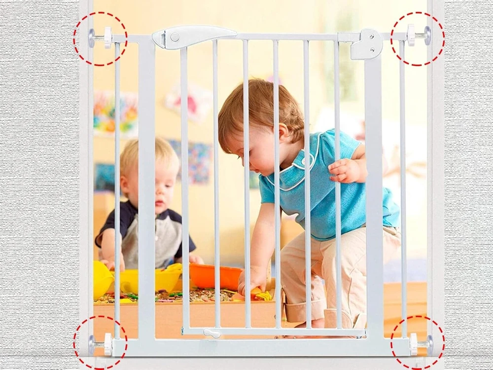 Baby Safety Gate 1st Door Safety Gate 4 vnt. M10 slėgio varžtai vaikų vartams arba naminių gyvūnėlių laiptų vartų įtempimo varžtai laiptų apsaugos vartų prailginimo sriegių veleno strypų varžtų rinkinys