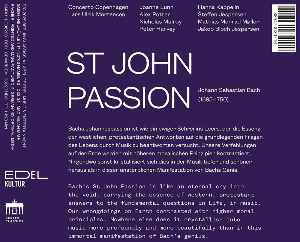 Vinilinė plokštelė Bach: St John Passion