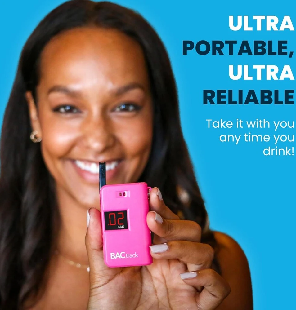 Alkotesteris Bactrack keychain breathalyser (rožinis) | itin nešiojamas kišeninis alkoholio testeris asmeniniam naudojimui