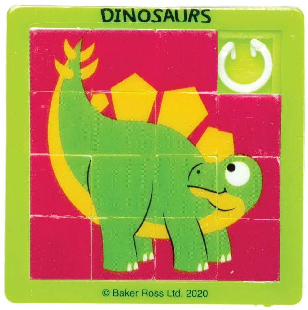 Baker Ross Ax611 dinozaurų slankiojantys galvosūkiai, pramogos vaikų vakarėlių maišeliams, dovanėlės ir smulkūs žaislai vaikams, 6 vnt.