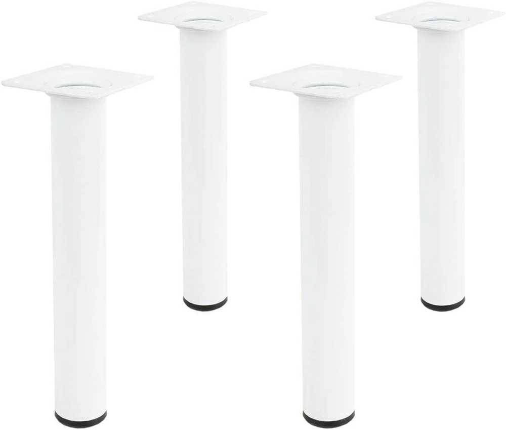 Baldų kojelė 30mm skersmens, 250mm aukščio, juoda/balta/sidabrinė