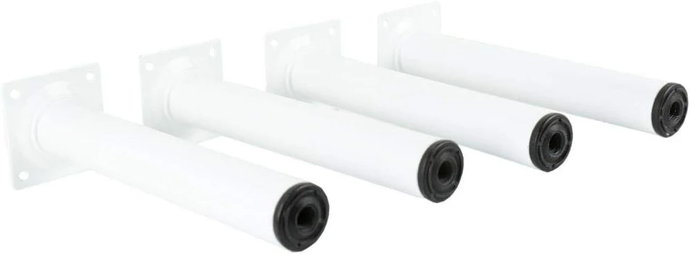 Baldų kojelė 30mm skersmens, 250mm aukščio, juoda/balta/sidabrinė