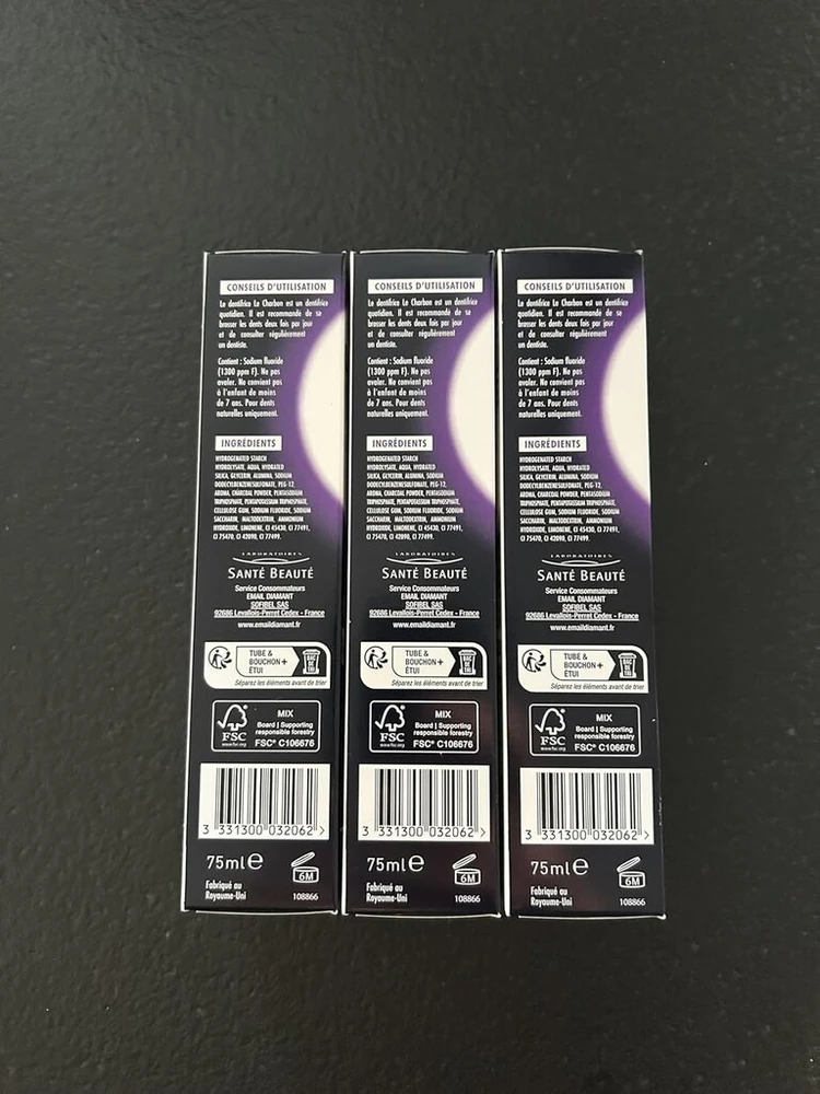 Balinanti dantų pasta su deimantų ir anglies dulkėmis, 75ml