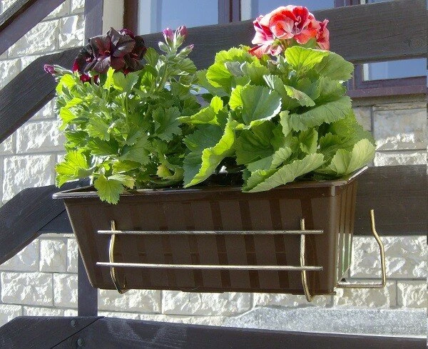 Balkoninis gėlių stovas ant turėklo - 40cm - gėlių stovai