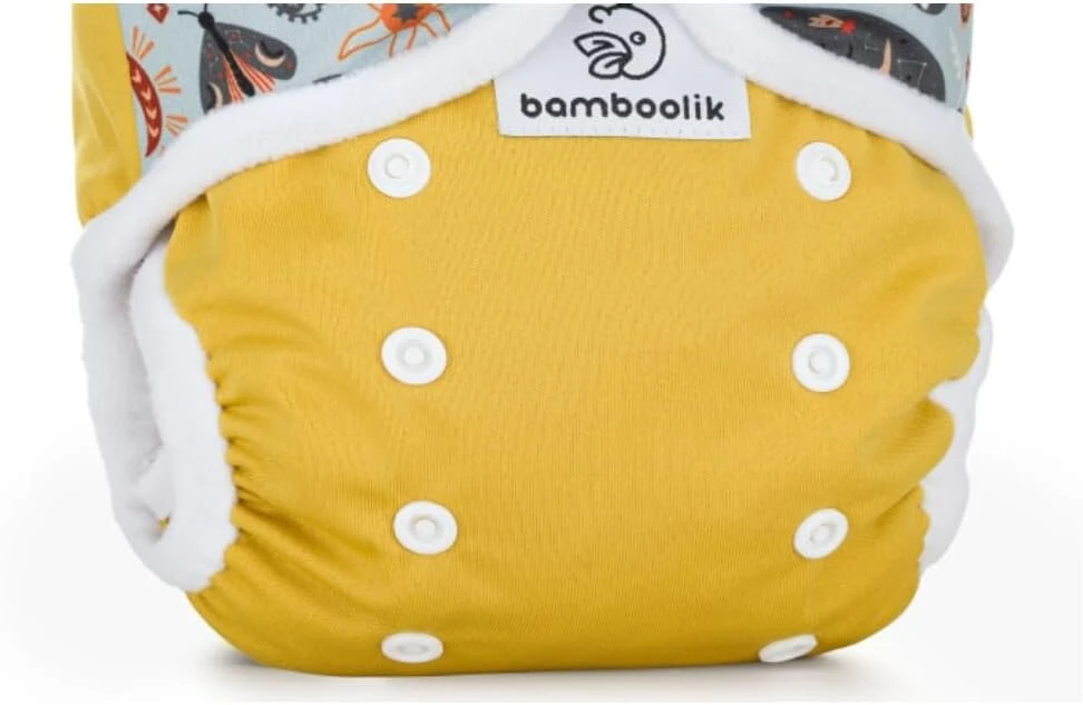 Bamboolik laminuotos vandeniui atsparios kelnaitės uždėklai, vienas dydis tinka visiems, velcro užsegimas, dviguba šoninė apsauga, dvi elastinės juosmens juostos
