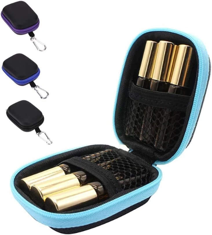 Bamboopack eterinių aliejų krepšys, nešiojamas kelioninis organizatorius 6 buteliukams, eterinių aliejų priedų organizatorius x modern