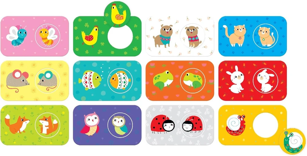 Banana 49030 Panda - Match The Buddies Puzzles - įstatomi galvosūkiai pradedantiesiems ir užduočių veikla vaikams nuo 15 mėnesių