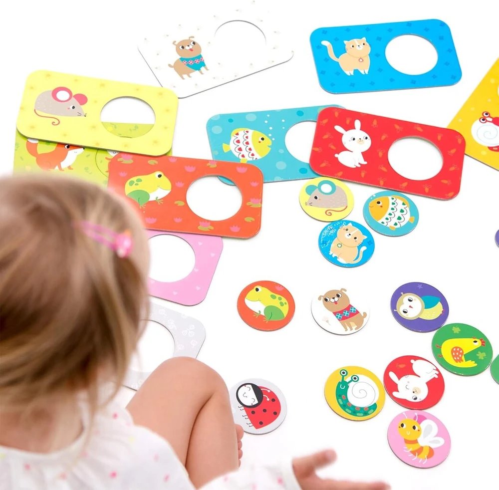 Banana 49030 Panda - Match The Buddies Puzzles - įstatomi galvosūkiai pradedantiesiems ir užduočių veikla vaikams nuo 15 mėnesių
