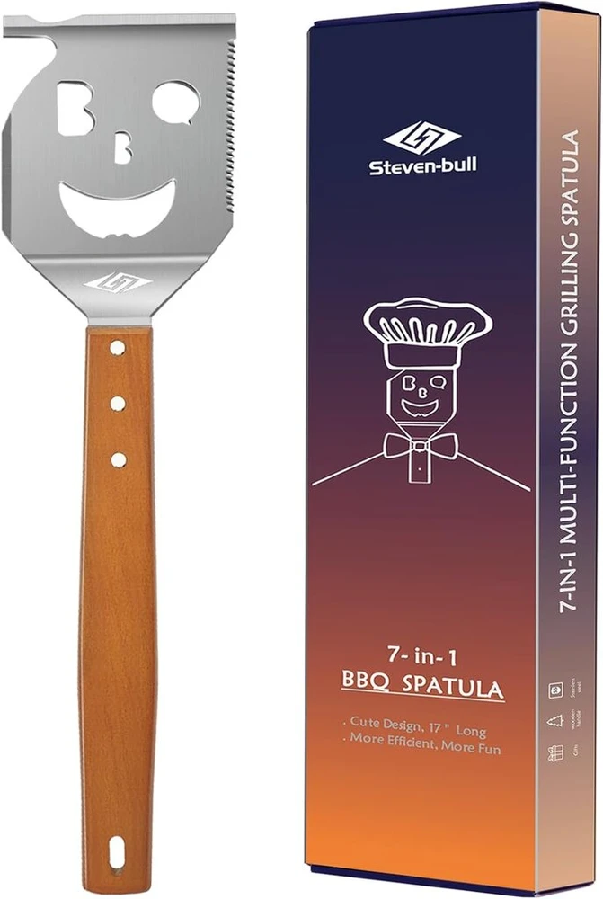 Barbecue mentelė griliui, 7-in-1 grilio įrankis, daugiafunkcinis grilio įrankis, dovanos tėčiui, dovanos vyrams
