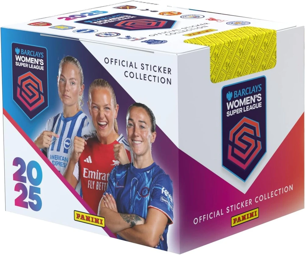 Barclays Women's Super League oficiali lipdukų kolekcija 2025 - 50 vienetų pakuotė