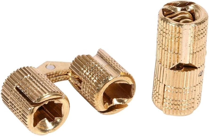 Barelių vyriai durims - 4 vnt. varinių paslėptų vyrių rinkinys "pasidaryk pats" projektams, 10 mm, nerūdijantys ir stabilūs