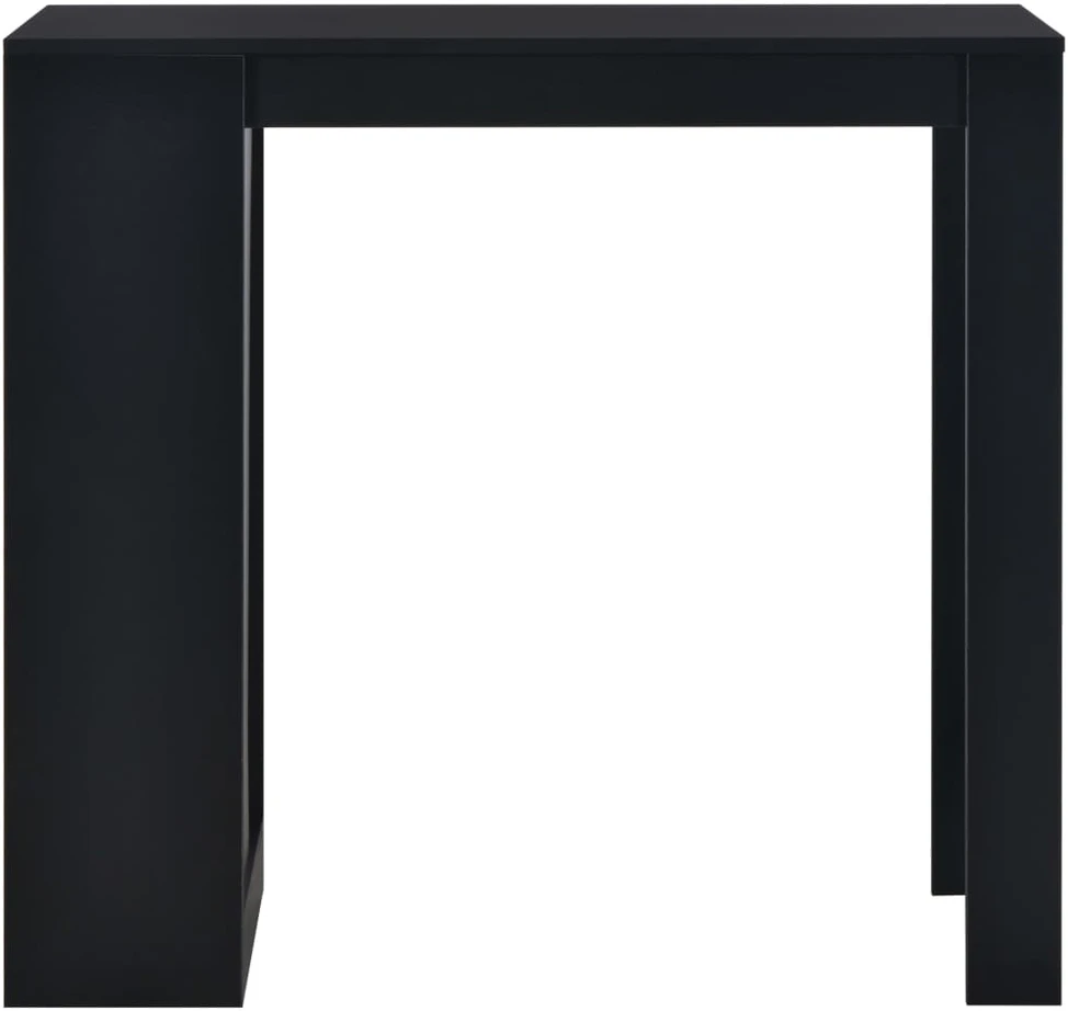 Baro stalas su lentyna, juodas, 110x50x103cm