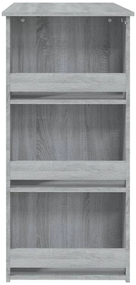Baro stalas su lentyna, pilkas ąžuolo, 102x50x103,5cm, mediena